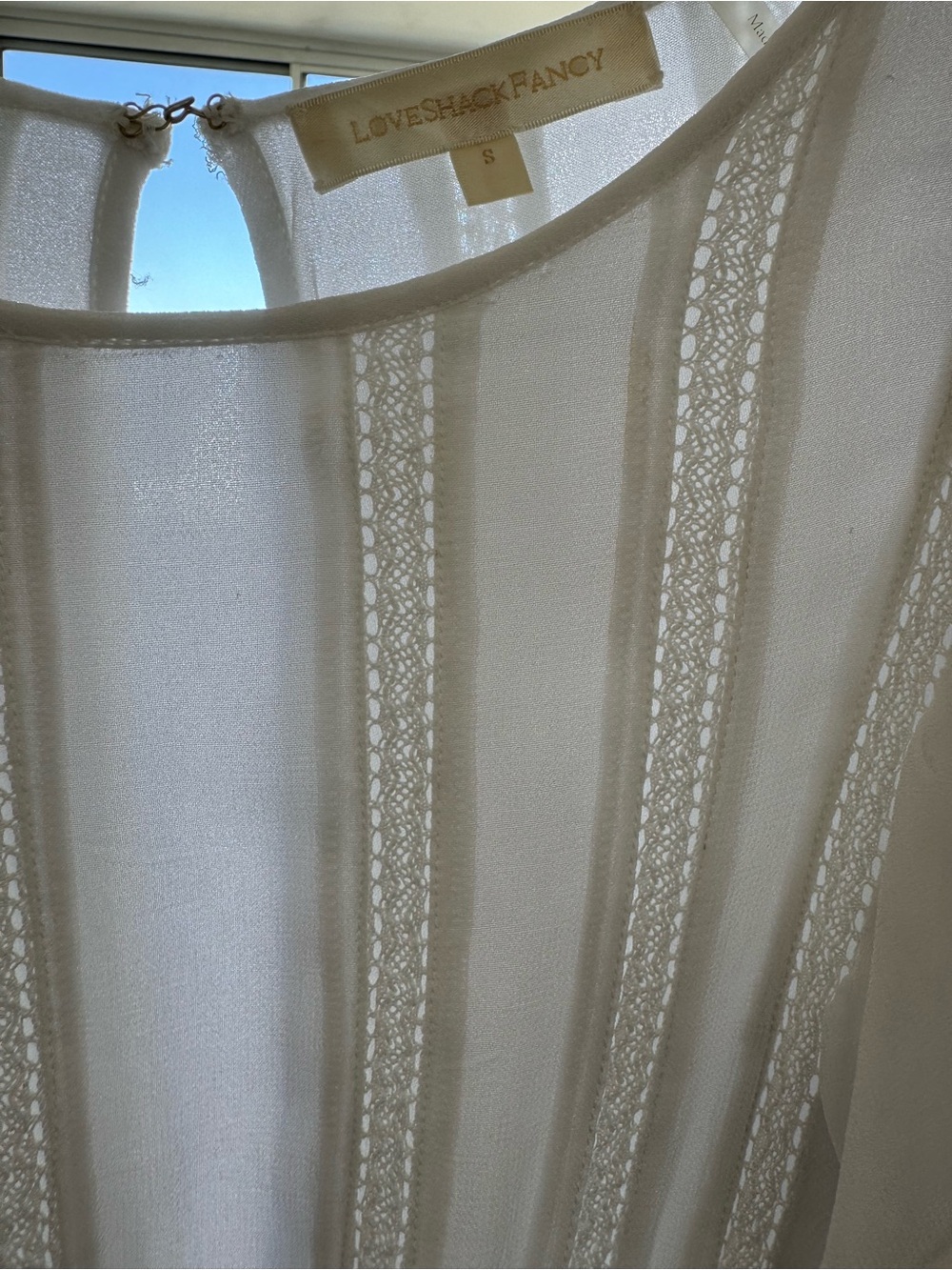 LoveShackFancy Natasha Dress in off white - Picture 4 of 5